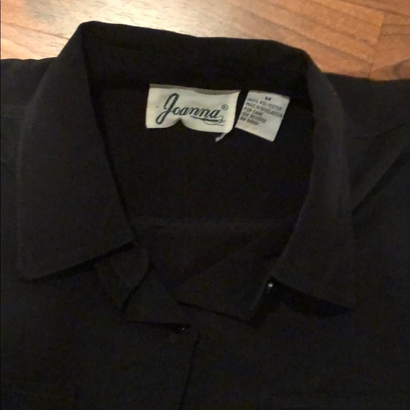 Black button down blouse sz m - Picture 2 of 3